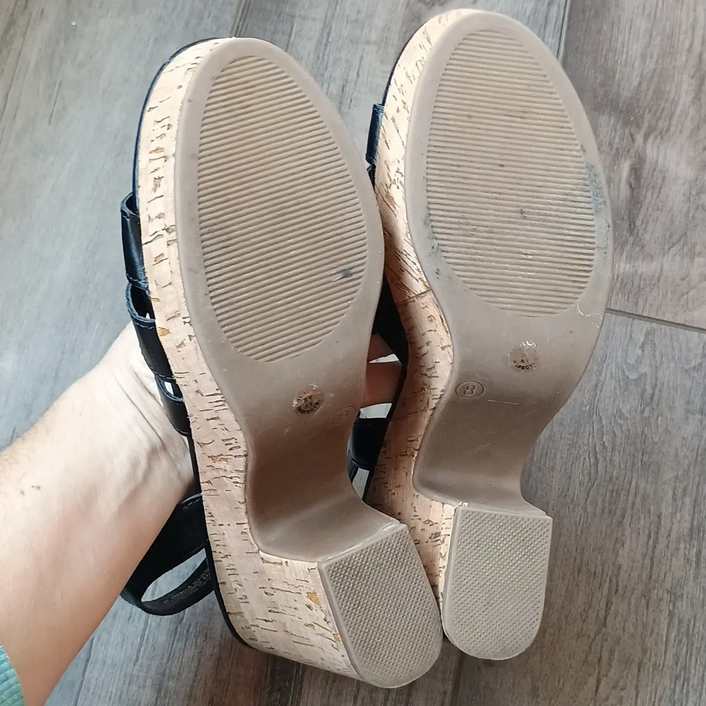 a.n.a wedge Block heeled sandals Size 8 - Picture 7 of 10
